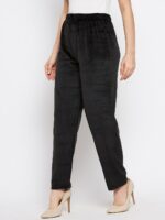 Clora Creation Women Mid Rise Velvet Trousers - Image 3