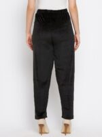 Clora Creation Women Mid Rise Velvet Trousers - Image 4