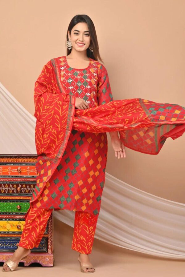 Exclusive Festive Collection Gota Patti Chanderi Silk Suit Set