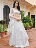 Lavanya The Label Embellished Sequinned Ready to Wear Lehenga & Blouse With Dupatta - Image 3