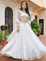 Lavanya The Label Embellished Sequinned Ready to Wear Lehenga & Blouse With Dupatta - Image 5