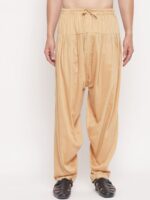 VASTRAMAY Men Rose Gold-Coloured Solid Loose Fit Patiala Salwar