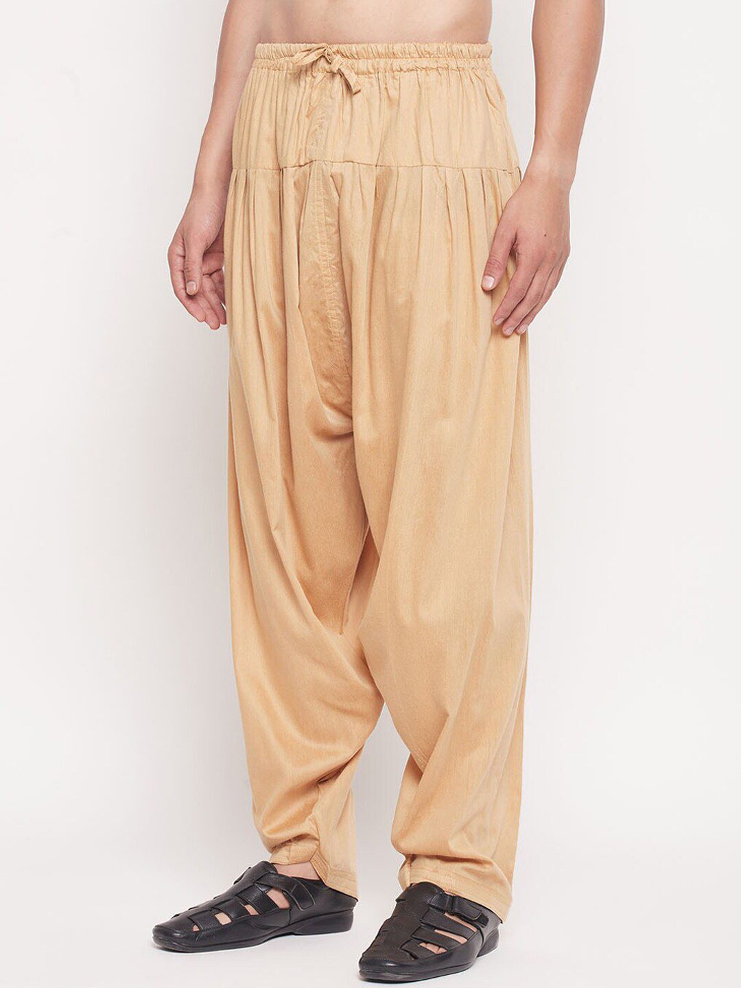 Men's Loose Fit Patiala Pants|Dupion Silk-Free Size