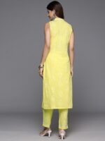 Ahalyaa Floral Printed Pure Cotton Kurta with Trousers - Image 5