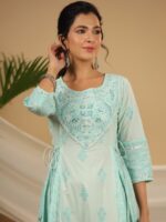 Juniper Ethnic Motifs Printed Sequined Detail A-Line Ethnic Dress - Image 2