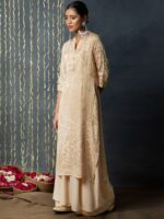 Juniper Mandarin collar Three Quarter Sleeves Ethnic Motifs Kurta - Image 2