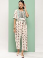 Juniper Printed Waist Tie-Ups Basic Jumpsuit - Image 2