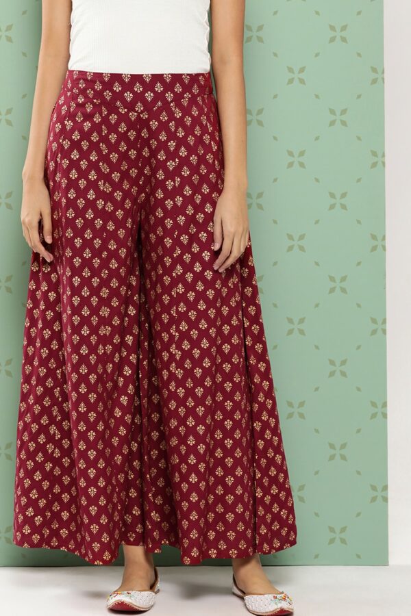 Juniper Women Ethnic Motifs Printed Flared Ethnic Palazzos