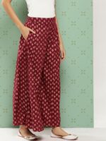 Juniper Women Ethnic Motifs Printed Flared Ethnic Palazzos - Image 2