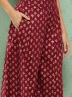 Juniper Women Ethnic Motifs Printed Flared Ethnic Palazzos - Image 5