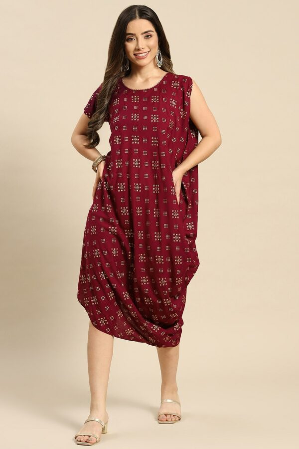 MABISH by Sonal Jain Ethnic Motifs A-Line Midi Ethnic Dress