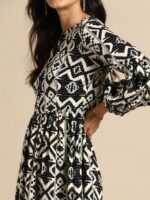 MABISH by Sonal Jain Ethnic Motifs Print Gathered Detail A-Line Midi Dress - Image 6