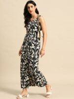 MABISH by Sonal Jain Ethnic Motifs Printed Gathered Detail Maxi A-Line Waisted Dress