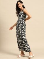 MABISH by Sonal Jain Ethnic Motifs Printed Gathered Detail Maxi A-Line Waisted Dress - Image 4