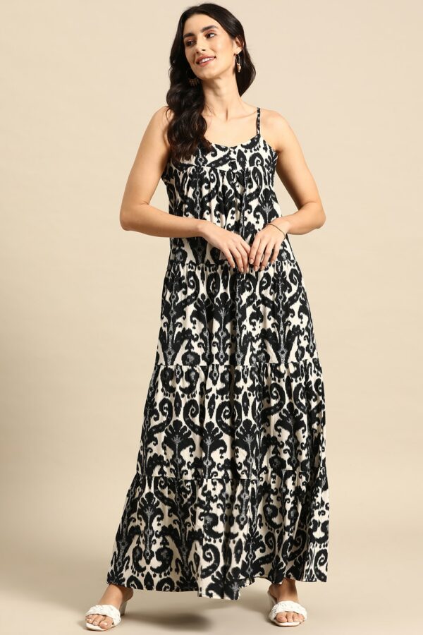 MABISH by Sonal Jain Ethnic Motifs Printed Tiered Maxi Dress