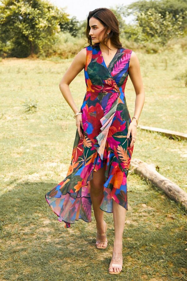 MABISH by Sonal Jain Floral Printed Georgette Dress