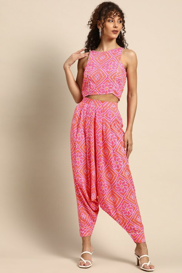 MABISH by Sonal Jain Printed Crop Top With Dhoti Pants