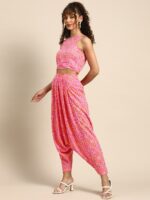 MABISH by Sonal Jain Printed Crop Top With Dhoti Pants - Image 4
