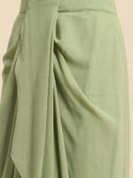 MABISH by Sonal Jain Women Green Printed Top with Pleated Skirt & Jacket - Image 4