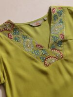 Anouk Floral Yoke Design Regular Kurta with Dhoti Pants & With Dupatta - Image 6