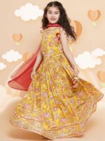 Bitiya by Bhama Girls Printed Ready to Wear Lehenga & Blouse With Dupatta - Image 5