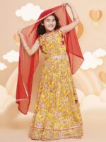 Bitiya by Bhama Girls Printed Ready to Wear Lehenga & Blouse With Dupatta - Image 7