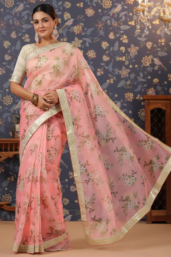 House of Pataudi Floral Printed Saree
