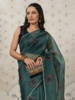 Ode by House of Pataudi Floral Gotta Patti Organza Saree