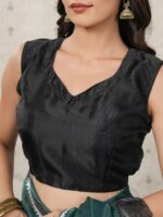 Ode by House of Pataudi Floral Gotta Patti Organza Saree - Image 7