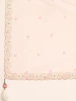 Rosegold - White Color Sequined Chinon Embroidered Semi-Stitched Lehenga choli - Image 7