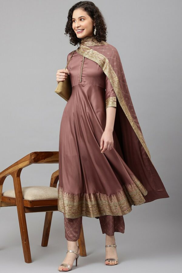 Khushal K Ethnic Motifs Kurta with Trousers & With Dupatta