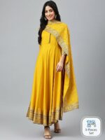 Khushal K Ethnic Motifs Printed Regular Kurta with Palazzos & With Dupatta