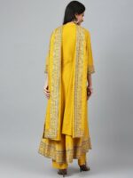 Khushal K Ethnic Motifs Printed Regular Kurta with Palazzos & With Dupatta - Image 6