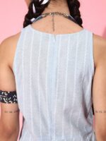 STREET 9 Women Stunning Blue Striped Jumpsuit - Image 6