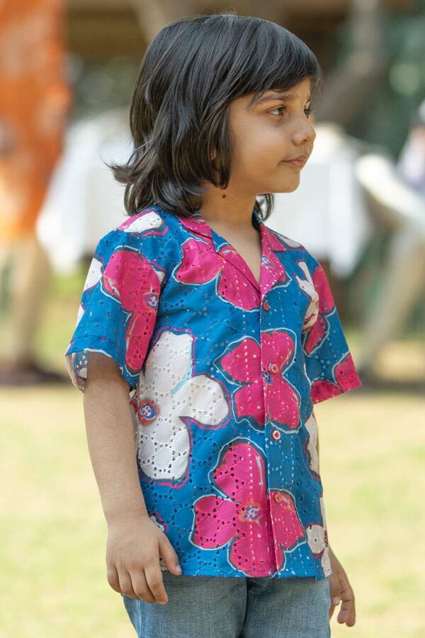 Boys' Blue Ethnic Shirt
