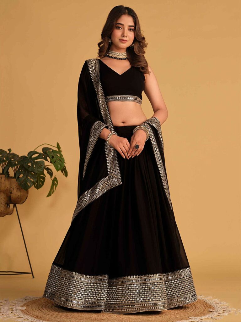 Embroidered Sequinned Lehenga Choli
