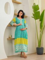 Aujjessa Printed Maternity Maxi Dress - Image 3