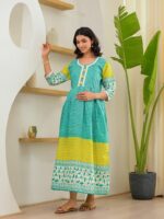 Aujjessa Printed Maternity Maxi Dress - Image 4