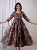 Henal Ethnic Motifs Printed Maternity Ethnic Dress - Image 5
