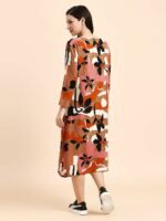MomToBe Abstract Print Maternity A-Line Midi Dress - Image 5