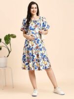 MomToBe Abstract Print Maternity Fit & Flare Dress - Image 5