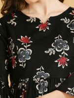 MomToBe Floral Print Cotton Maternity Fit & Flare Midi Dress - Image 2