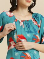 MomToBe Floral Print Maternity A-Line Midi Dress - Image 2