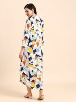 MomToBe Geometric Print Maternity Shirt Midi Dress - Image 4