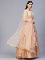Sequins And Embroidery Work Nylon Net Party Wear Lehenga Choli - Image 3