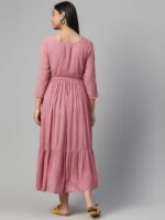 anayna Rose A-Line Tiered Cotton Maternity Dress - Image 4