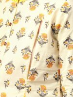 anayna Women Yellow Block Print Pure Cotton Maxi Nursing Dress - Image 6