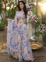Lavanya The Label Floral Printed Ready To Wear Lehenga & Blouse With Dupatta