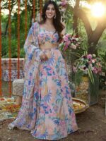 Lavanya The Label Floral Printed Ready To Wear Lehenga & Blouse With Dupatta - Image 5