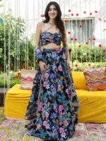 Lavanya The Label Floral Printed Ready to Wear Lehenga & Blouse With Dupatta